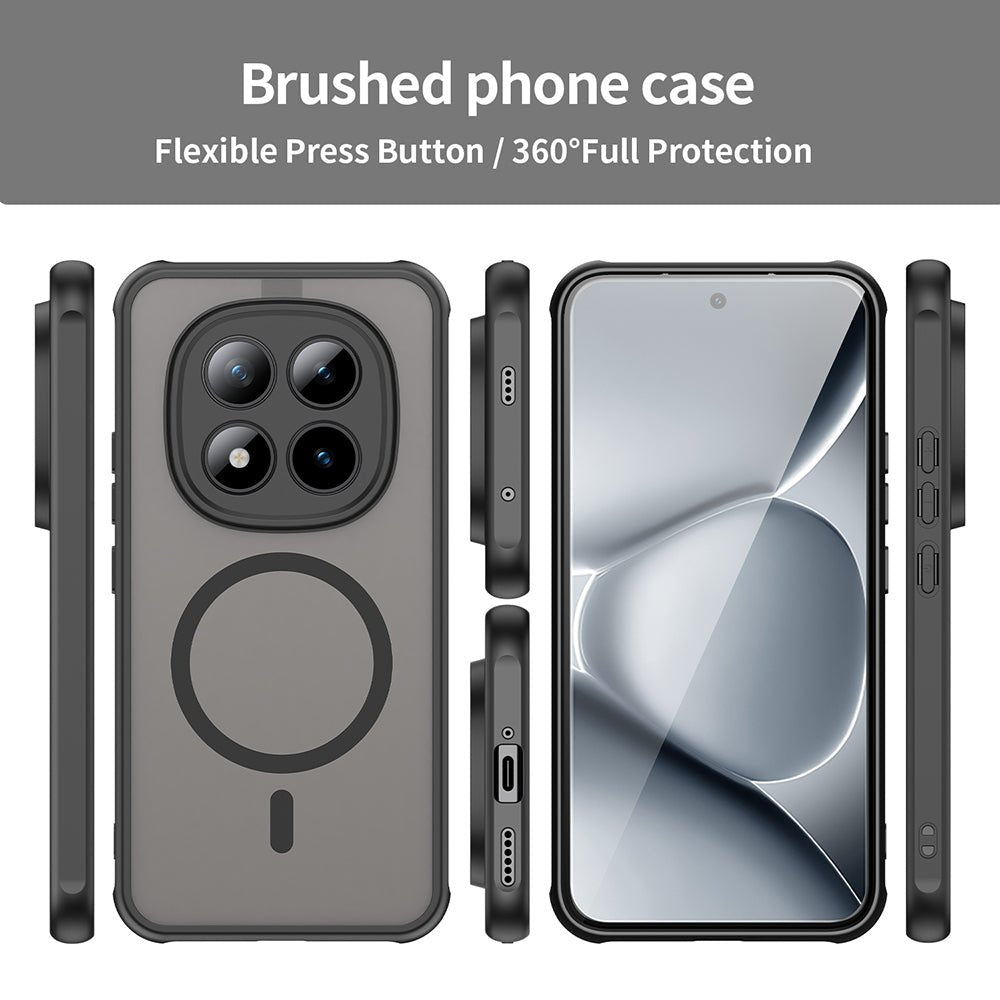 Techsuit Xiaomi Redmi Note 15 Pro Plus 5G / Poco M8 Pro 5G - Σκληρή Θήκη με Πλαίσιο Σιλικόνης και MagSafe - HaloFrost II MagSafe - Black