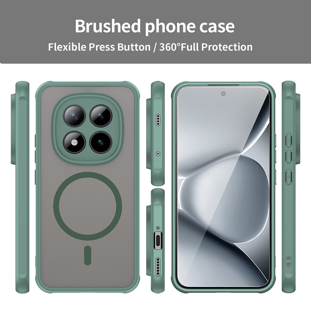 Techsuit Xiaomi Redmi Note 15 Pro Plus 5G / Poco M8 Pro 5G - Σκληρή Θήκη με Πλαίσιο Σιλικόνης και MagSafe - HaloFrost II MagSafe - Green