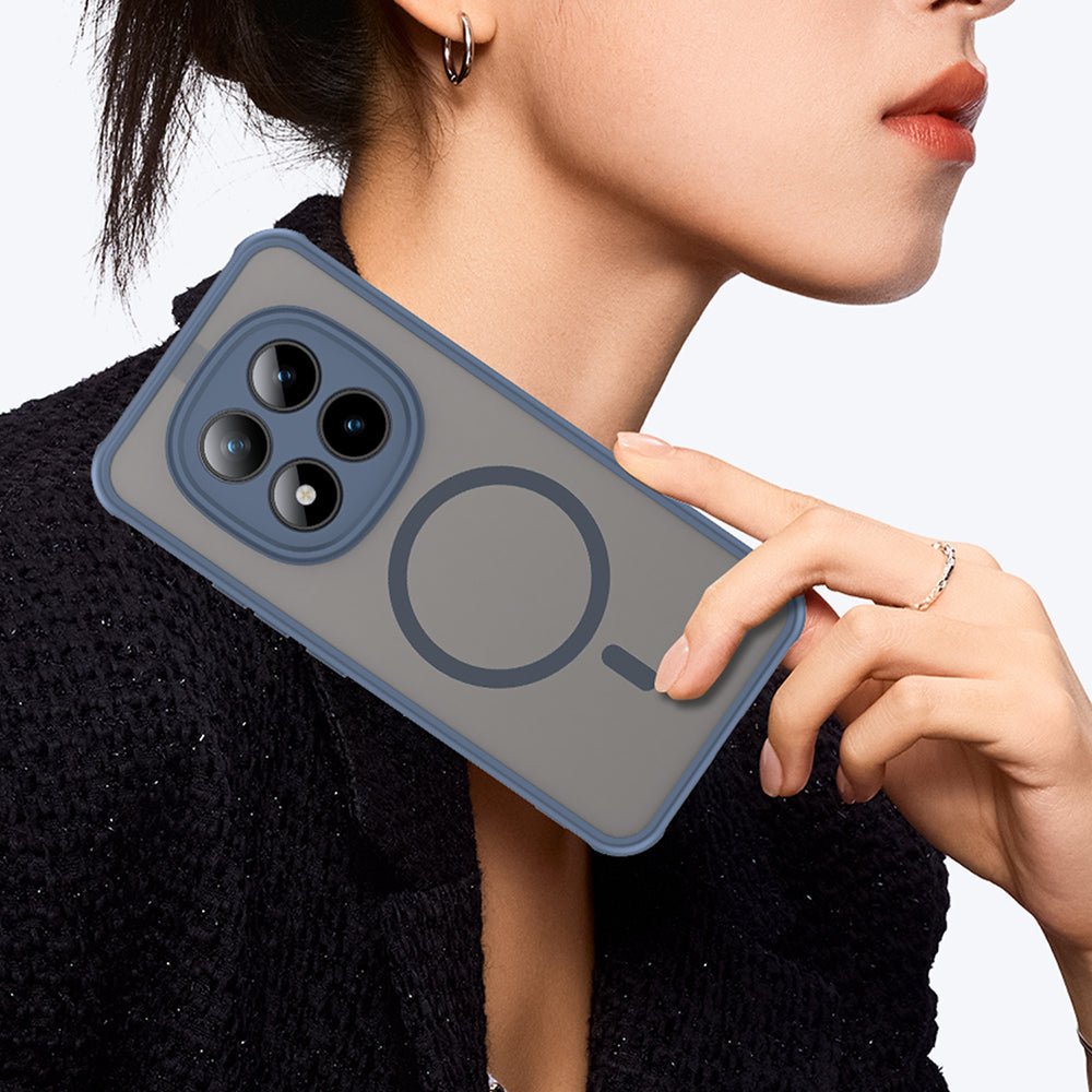 Techsuit Xiaomi Redmi Note 15 Pro Plus 5G / Poco M8 Pro 5G - Σκληρή Θήκη με Πλαίσιο Σιλικόνης και MagSafe - HaloFrost II MagSafe - Navy Blue