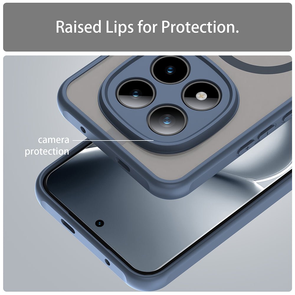 Techsuit Xiaomi Redmi Note 15 Pro Plus 5G / Poco M8 Pro 5G - Σκληρή Θήκη με Πλαίσιο Σιλικόνης και MagSafe - HaloFrost II MagSafe - Navy Blue
