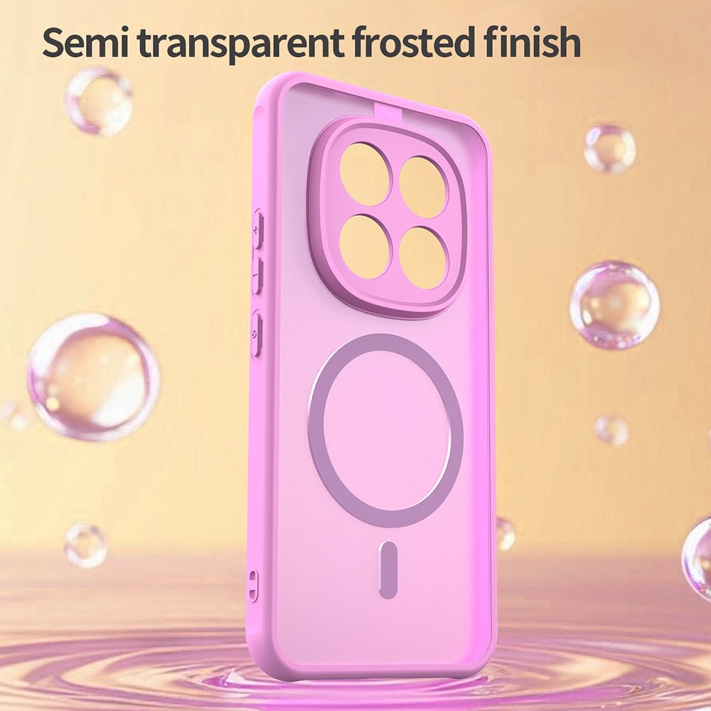 Techsuit Xiaomi Redmi Note 15 Pro Plus 5G / Poco M8 Pro 5G - Σκληρή Θήκη με Πλαίσιο Σιλικόνης και MagSafe - HaloFrost II MagSafe - Pink