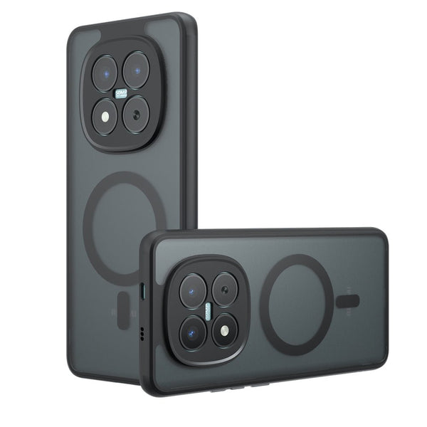 Techsuit Xiaomi Redmi Note 15 Pro Plus 5G / Poco M8 Pro 5G - Σκληρή Θήκη με Πλαίσιο Σιλικόνης και MagSafe - PureFrost MagSafe - Frosted Black