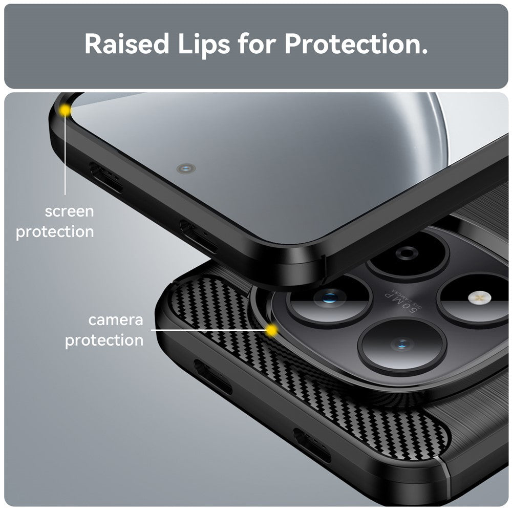 Techsuit Xiaomi Redmi Note 15 Pro Plus 5G / Poco M8 Pro 5G - Θήκη Σιλικόνης TPU - Carbon Silicone - Black