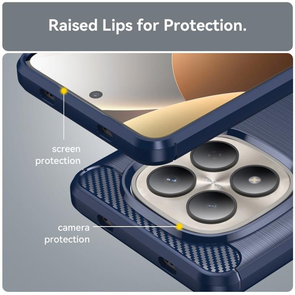 Techsuit Xiaomi Redmi Note 15 Pro Plus 5G / Poco M8 Pro 5G - Θήκη Σιλικόνης TPU - Carbon Silicone - Blue