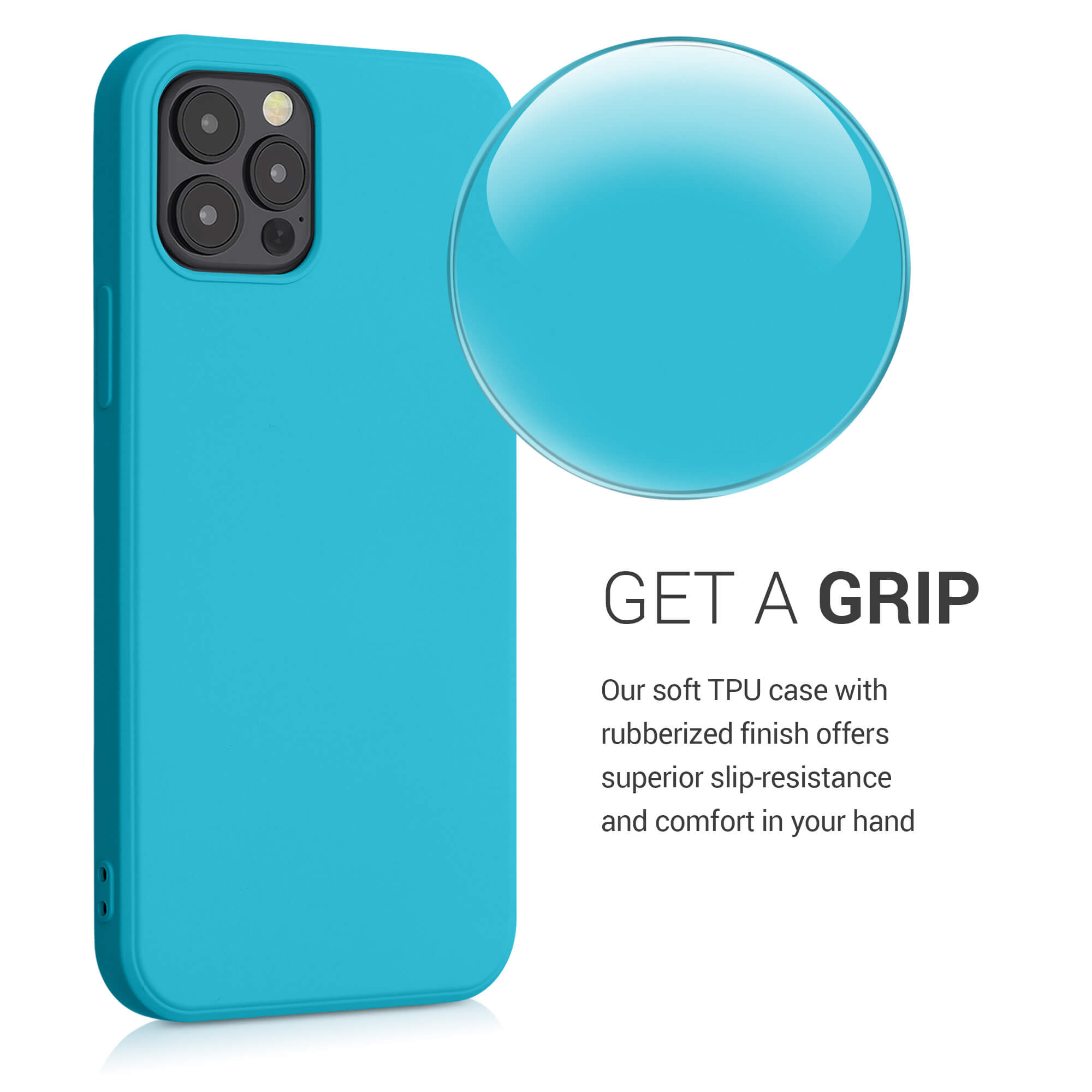 KW iPhone 12 / iPhone 12 Pro Θήκη Σιλικόνης Rubberized TPU - Ice Blue - 53844.205