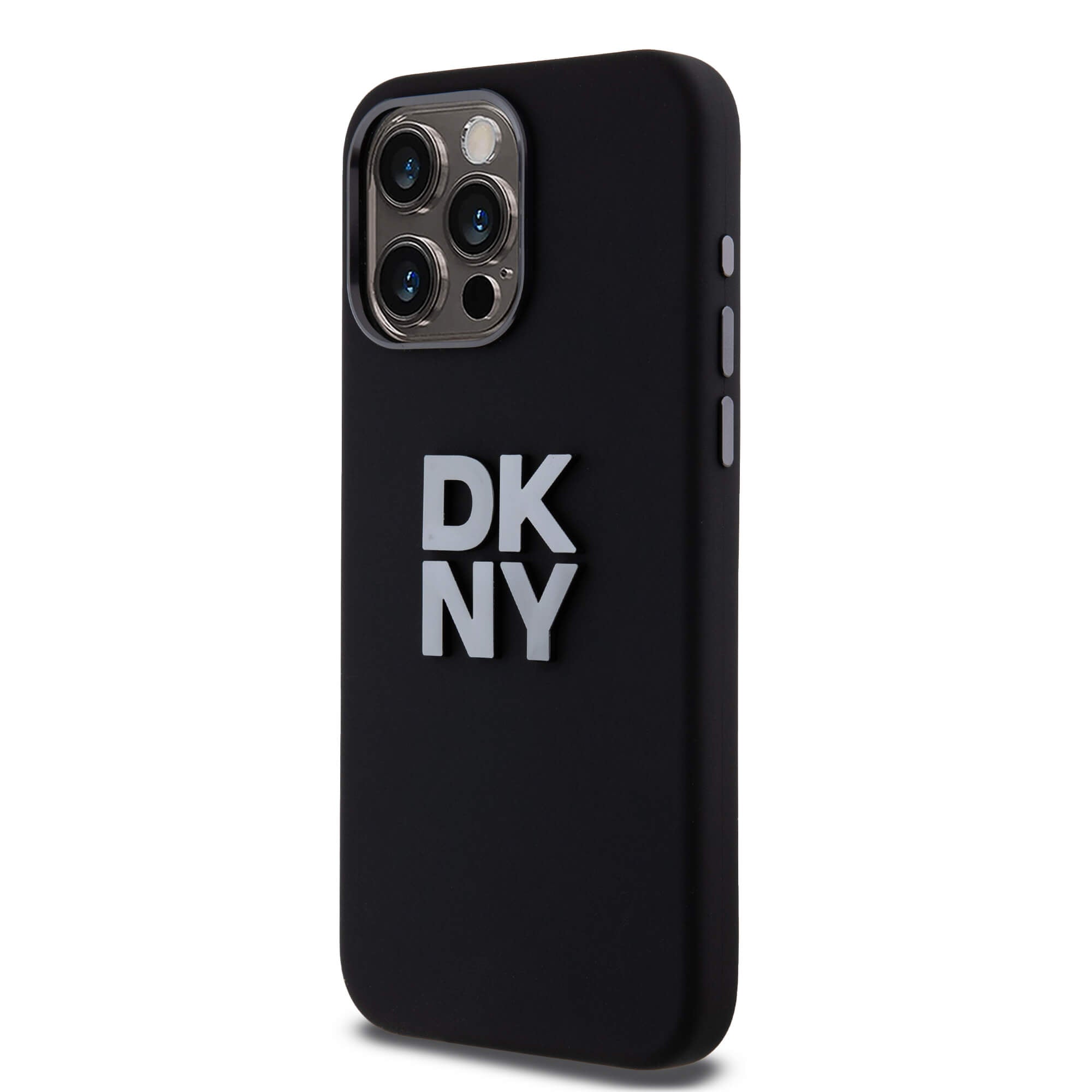 DKNY iPhone 15 Pro Max - Liquid Silicone Metal Logo - Σκληρή Θήκη με Πλαίσιο Σιλικόνης - Black