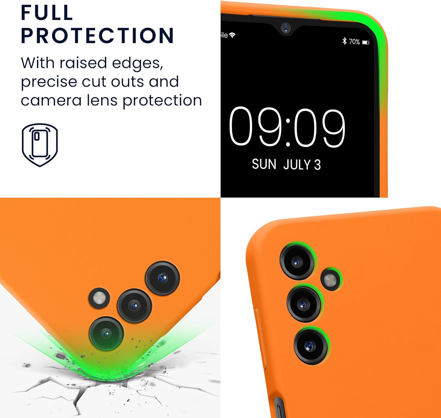 KW Samsung Galaxy A14 5G Θήκη Σιλικόνης Rubber TPU - Fruity Orange - 60808.150