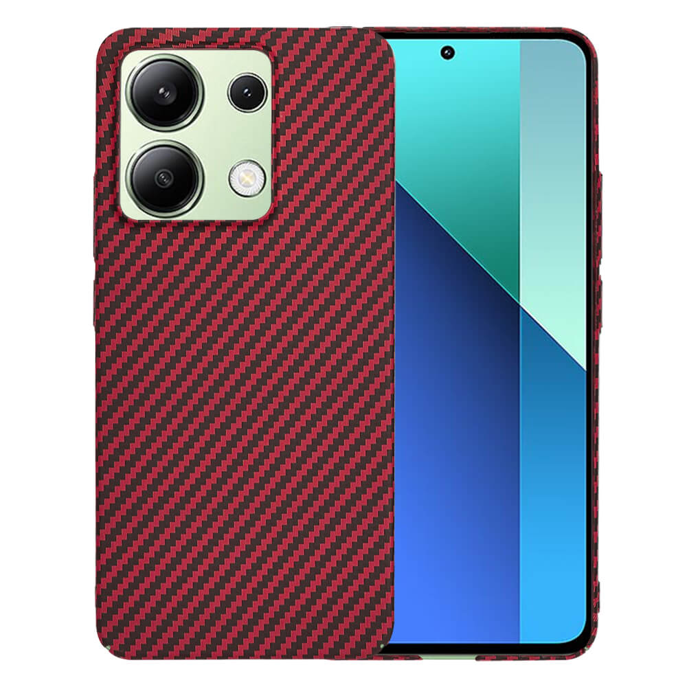 Techsuit Xiaomi Redmi Note 13 4G Σκληρή Θήκη Carbonite FiberShell - Red