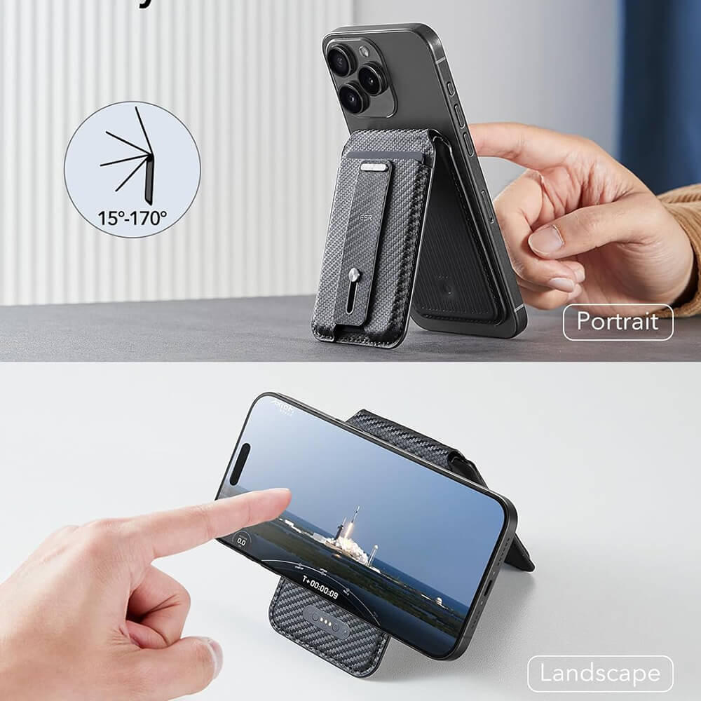 ESR HaloLock Findmy Wallet Μαγνητική Bάση / Πορτοφόλι Tηλεφώνου για το Γραφείο - Carbon Fiber