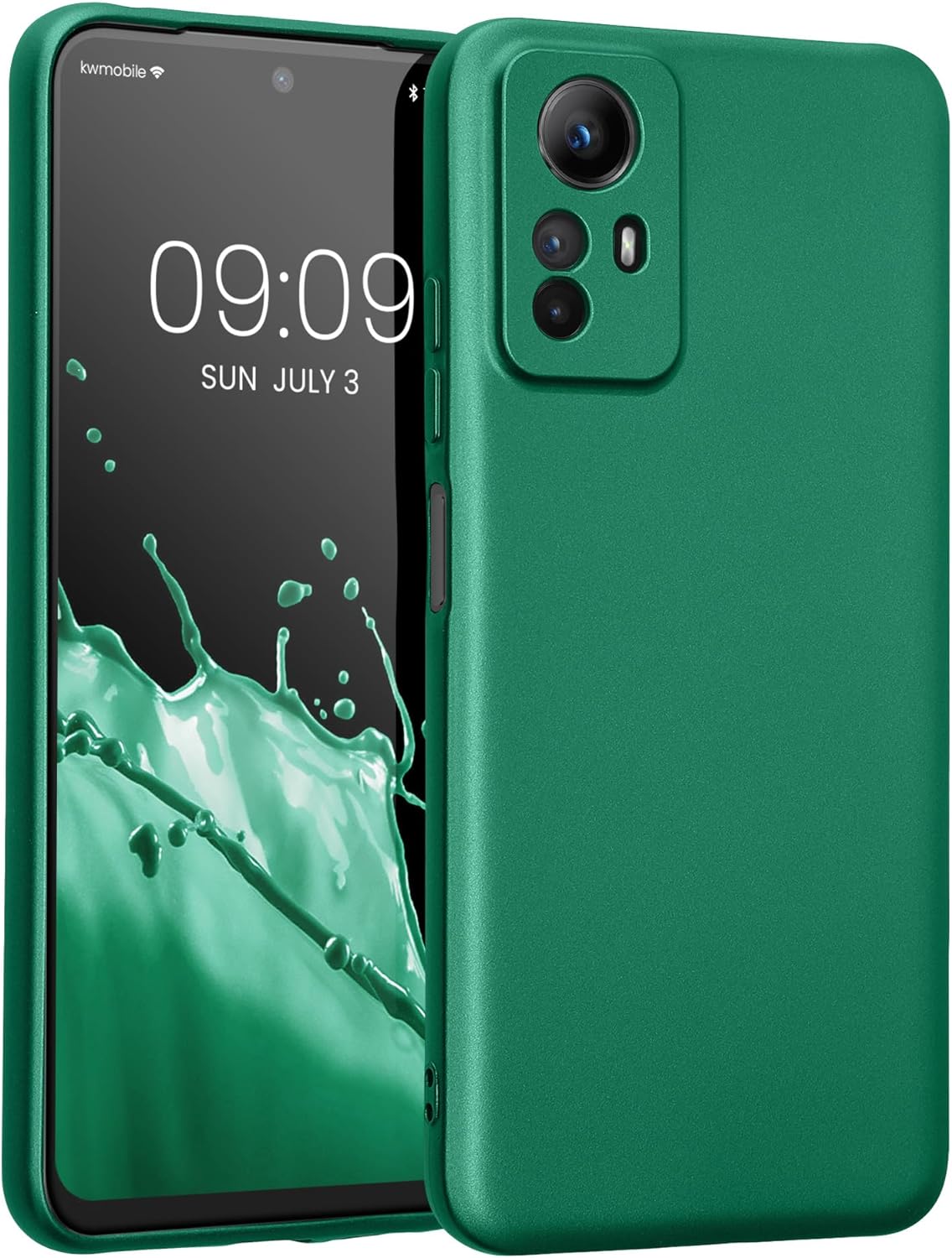 KW Xiaomi Redmi Note 12S Θήκη Σιλικόνης TPU - Metallic Dark Green