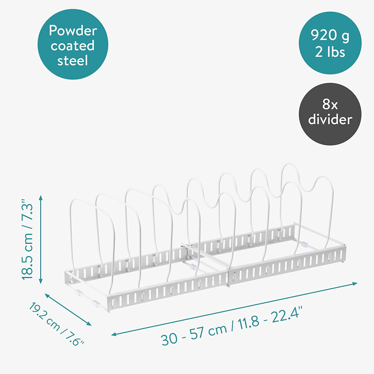 Navaris Επεκτεινόμενη Βάση Οργάνωσης για την Κουζίνα - ‎White - 60023.02