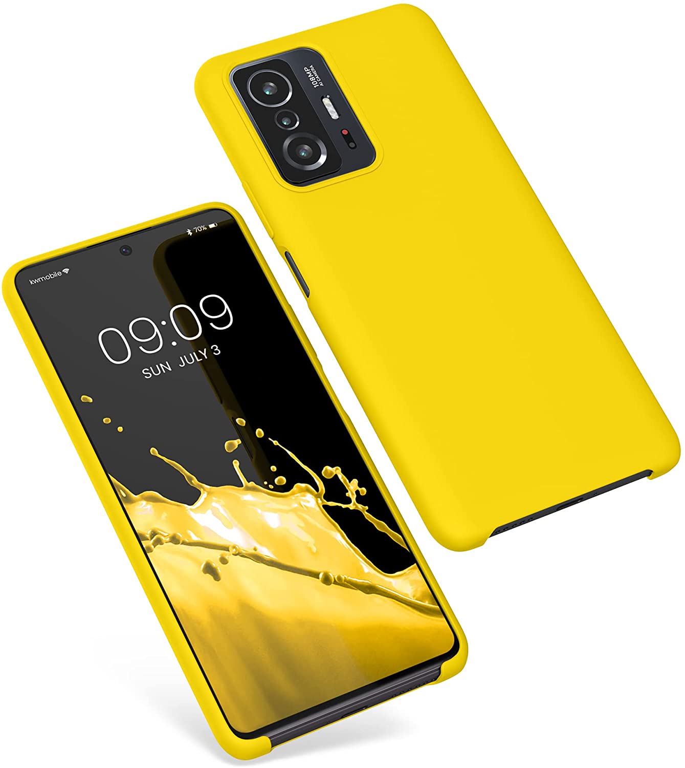 KW Xiaomi 11T / 11T Pro Θήκη Σιλικόνης Rubber TPU - Vibrant Yellow - 56209.165
