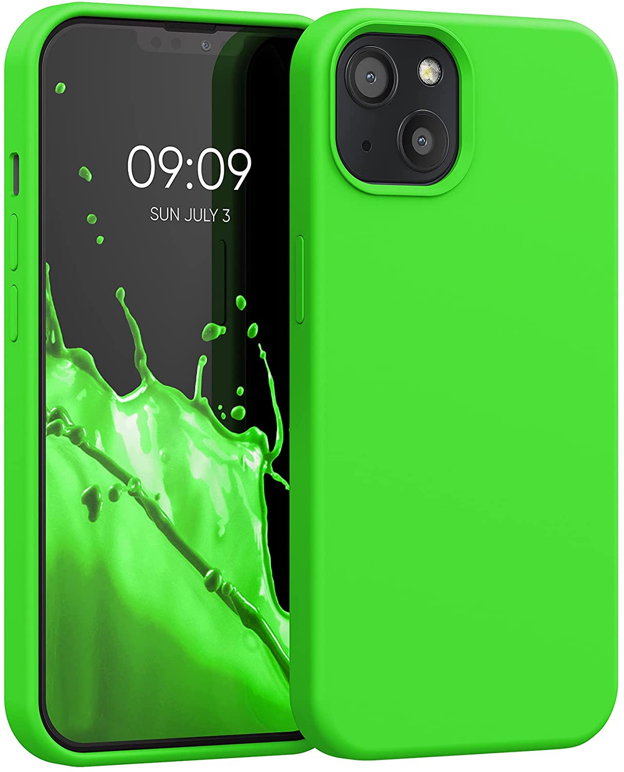KW iPhone 13 Θήκη Σιλικόνης Rubberized TPU - Lime Green - 55878.159