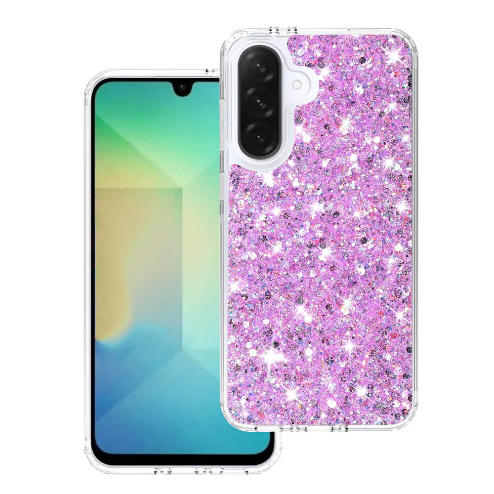 Techsuit Samsung Galaxy A26 5G - Sparkly Glitter - Σκληρή Θήκη με Πλαίσιο Σιλικόνης - Magenta
