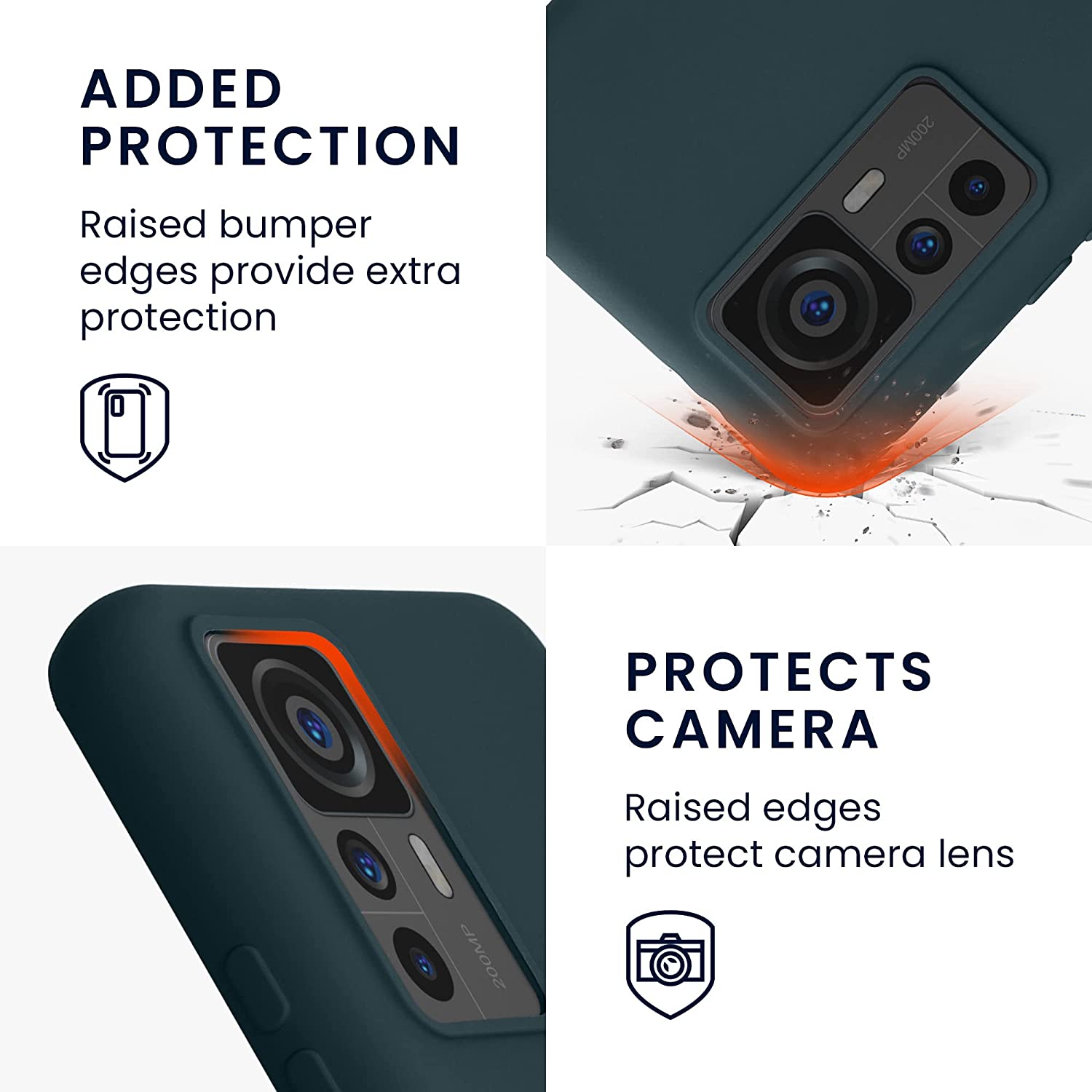 KW Xiaomi 12T / 12T Pro Θήκη Σιλικόνης Rubberized TPU - Dark Slate - 60213.202