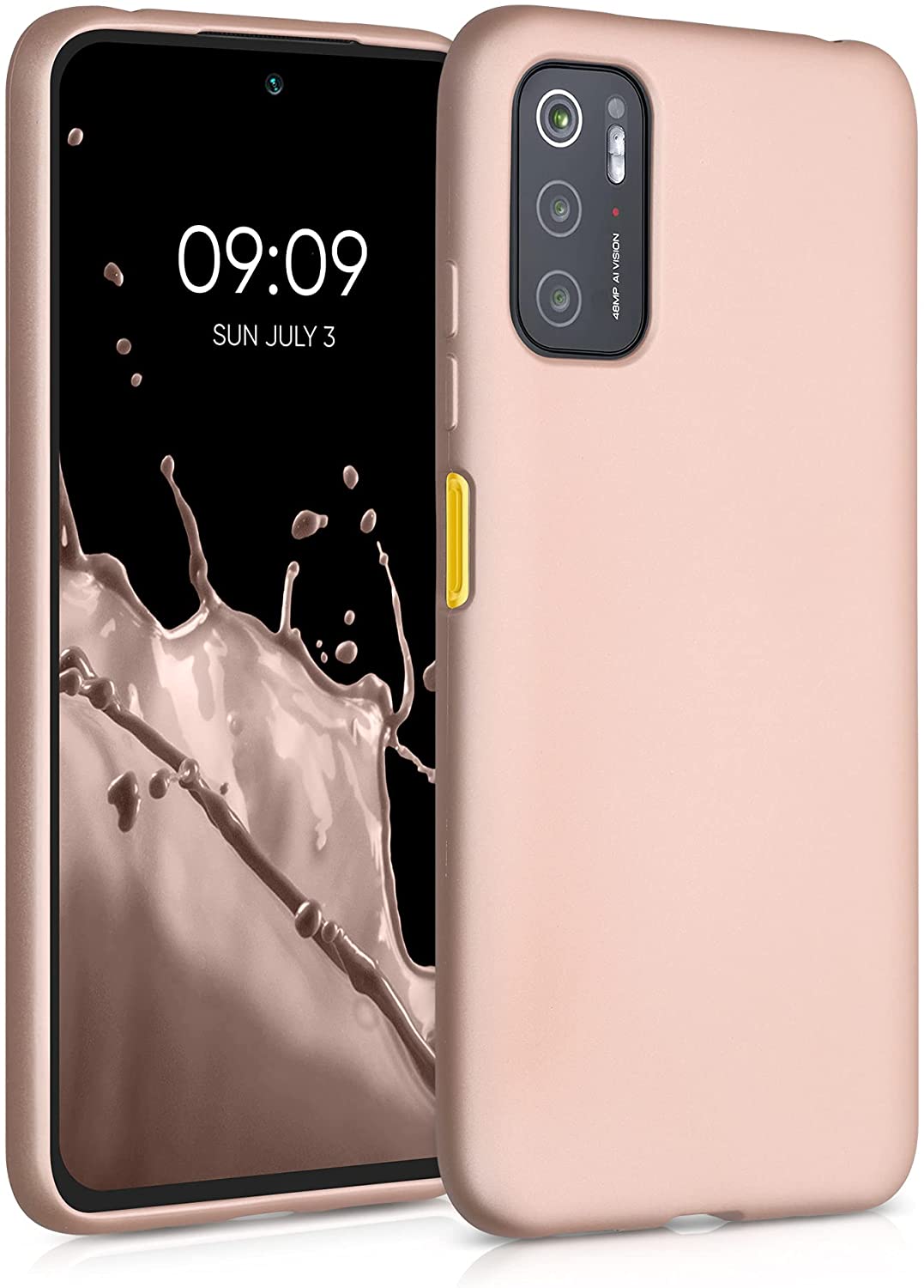 KW Xiaomi Poco M3 Pro 5G Θήκη Σιλικόνης TPU - Metallic Rose Gold - 55364.31