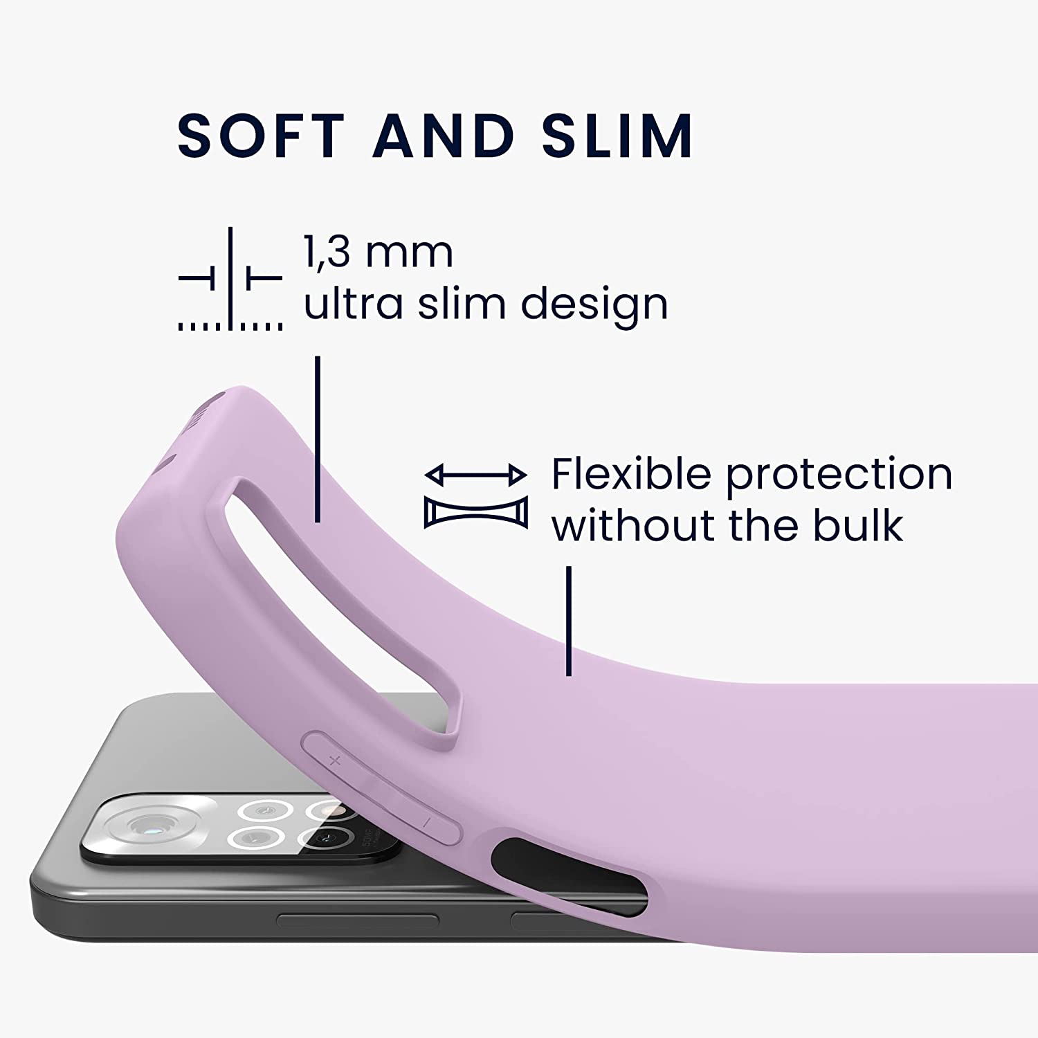 KW Xiaomi Redmi Note 11 / Redmi Note 11S Θήκη Σιλικόνης TPU - Mauve - 57368.140