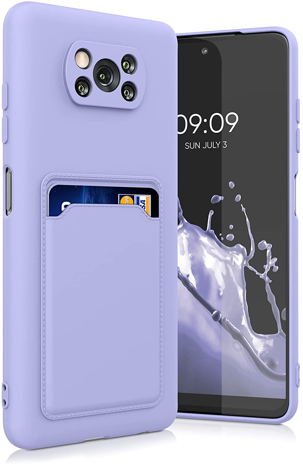KW Xiaomi Poco X3 NFC / X3 Pro Θήκη Σιλικόνης TPU με Υποδοχή για Κάρτα - Lavender - 56050.108