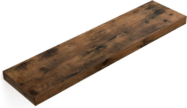 Vasagle Επιτοίχιο Ράφι - 80 x 20 x 3.8 cm - Rustic Brown - LWS28BX