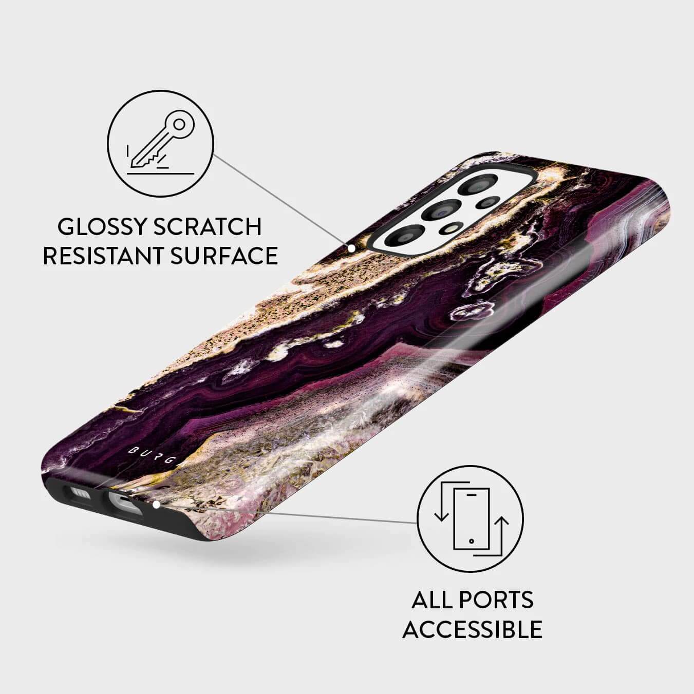Burga Samsung Galaxy A53 5G Fashion Tough Σκληρή Θήκη - Purple Skies