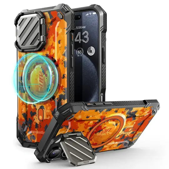 Supcase iPhone 16 Pro Max - Unicorn Beetle XT MagSafe - Σκληρή Θήκη με Προστασία Κάμερας / Stand - Bright Print