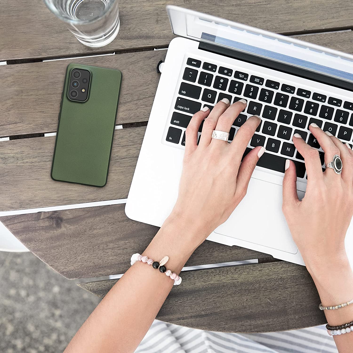 KW Samsung Galaxy A53 5G Θήκη Σιλικόνης TPU - Metallic Forest Green - 57958.233