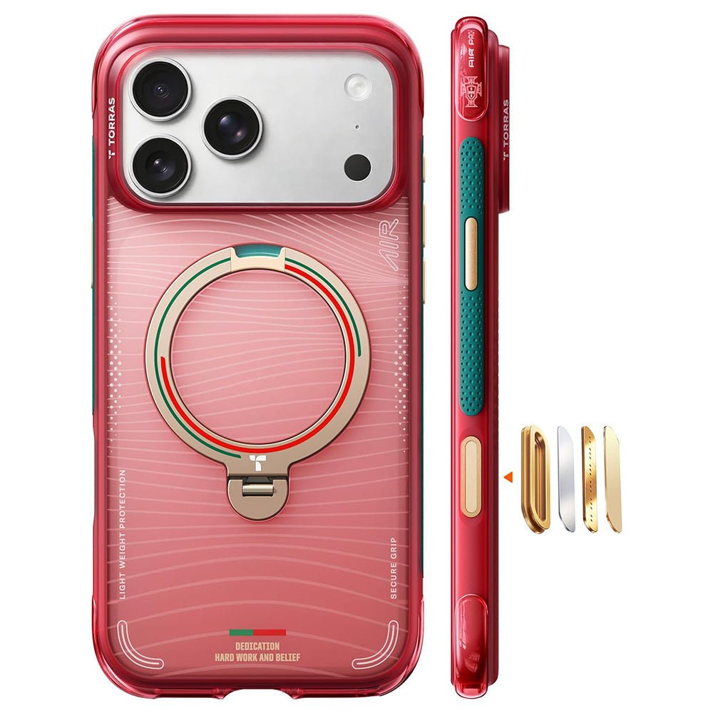 Torras iPhone 17 Pro Max - Σκληρή θήκη με Περιστρεφόμενο Stand / MagSafe - Ostand O3 Air Series - Wave of Passion