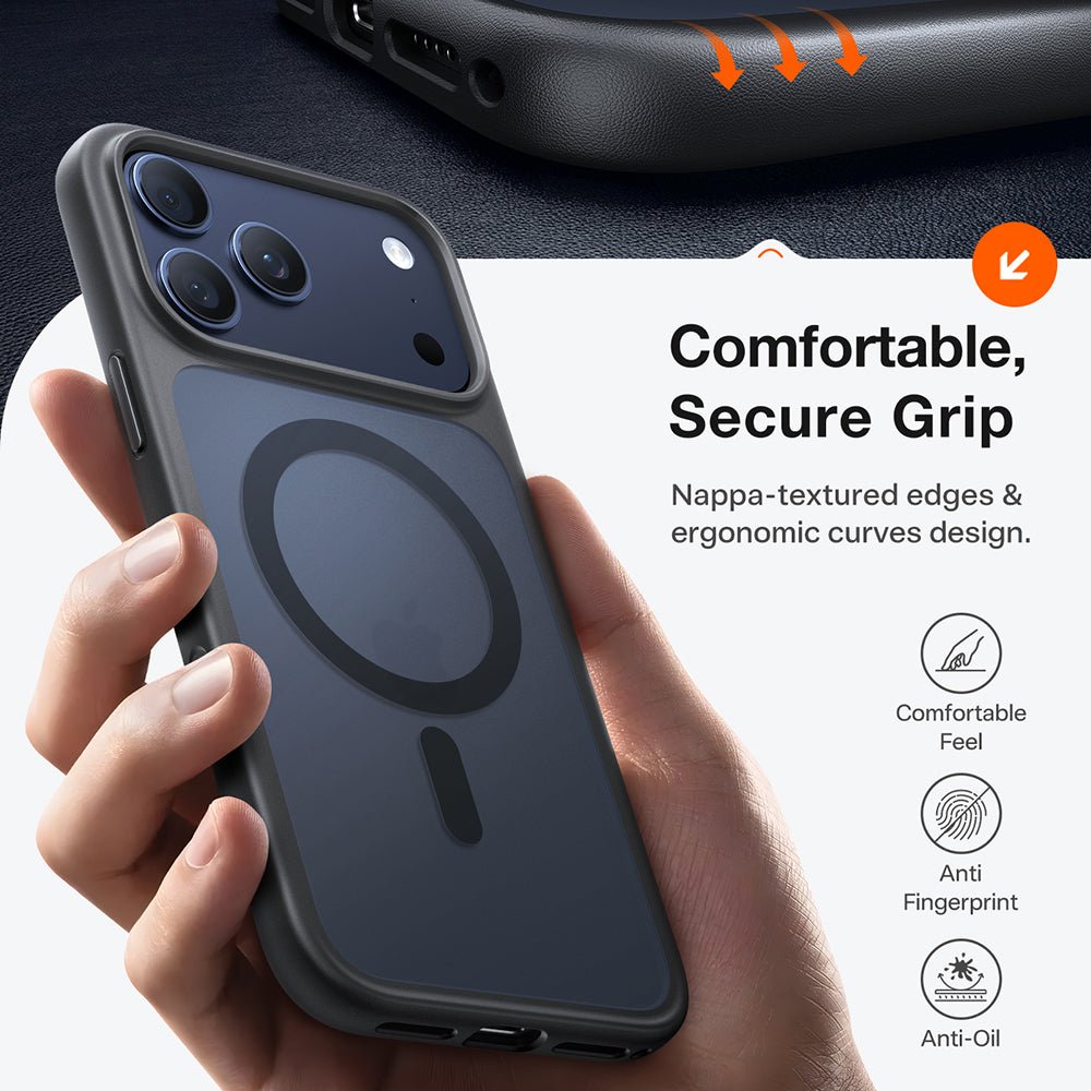 Torras iPhone 17 Pro Max - Σκληρή Θήκη με Πλαίσιο Σιλικόνης και MagSafe - Guardian Magnetic Series - Black