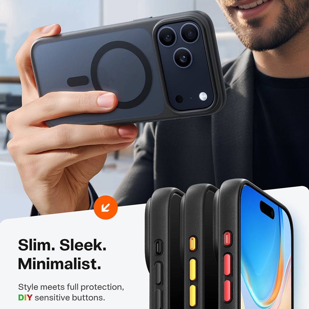 Torras iPhone 17 Pro Max - Σκληρή Θήκη με Πλαίσιο Σιλικόνης και MagSafe - Guardian Magnetic Series - Black