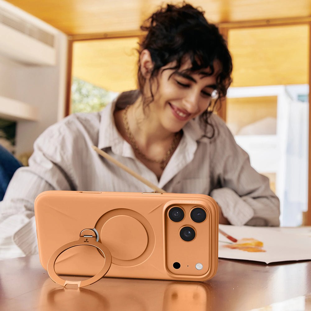 Torras iPhone 17 Pro Max - Θήκη Σιλικόνης με Περιστρεφόμενο Stand / MagSafe - QPRO Silicone Series - Matcha Green