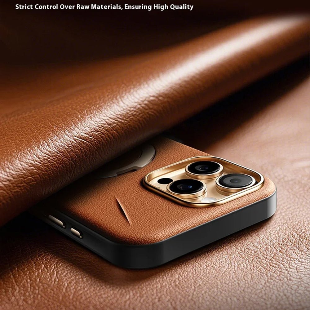 Torras iPhone 17 Pro - Σκληρή θήκη με Περιστρεφόμενο Stand / MagSafe - QPRO Leather Series - Brown