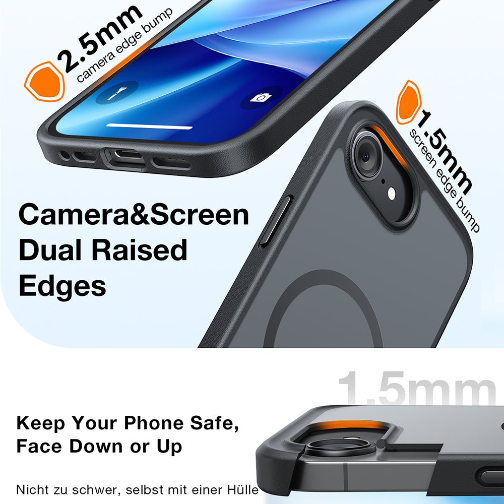 Torras iPhone 17 Pro - Σκληρή Θήκη με Πλαίσιο Σιλικόνης και MagSafe - Guardian Magnetic Series - Orange