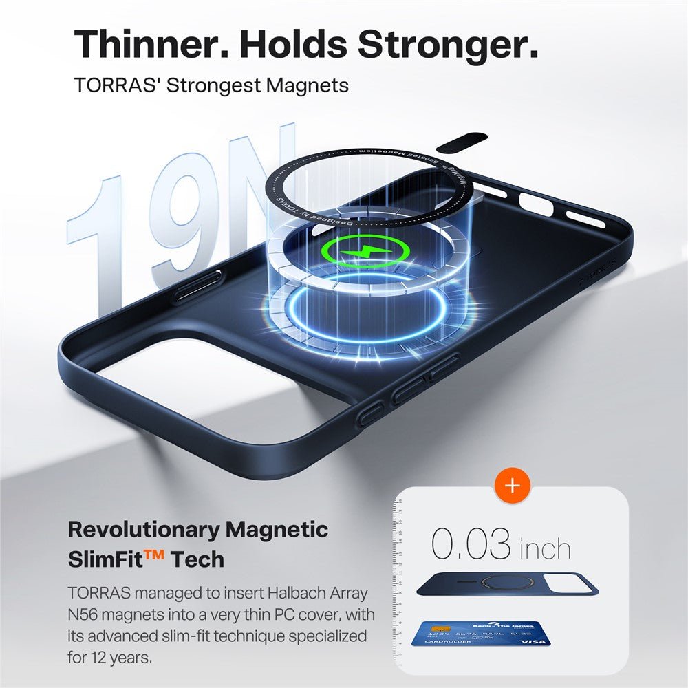 Torras iPhone 17 Pro - Θήκη Σιλικόνης με MagSafe - SlimFit Series - Navy Blue