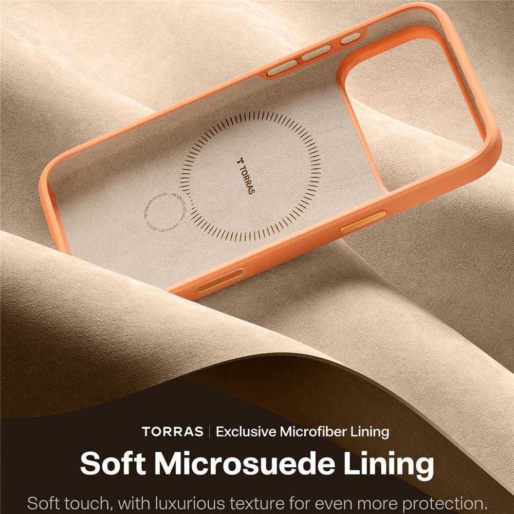 Torras iPhone 17 Pro - Θήκη Σιλικόνης με Περιστρεφόμενο Stand / MagSafe - QPRO Silicone Series - Orange