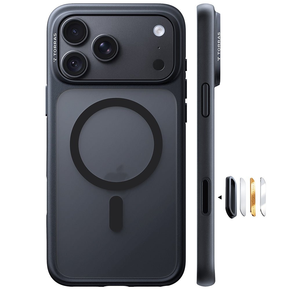 Torras iPhone 18 Pro / iPhone 17 Pro - Σκληρή Θήκη με Πλαίσιο Σιλικόνης και MagSafe - Guardian Magnetic Series - Black