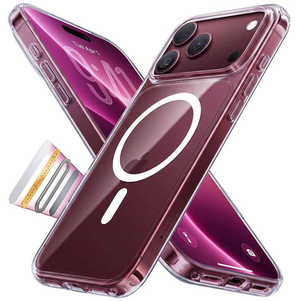 Torras iPhone 18 Pro / iPhone 17 Pro - Σκληρή Θήκη με Πλαίσιο Σιλικόνης και MagSafe - Guardian Magnetic Series - Clear