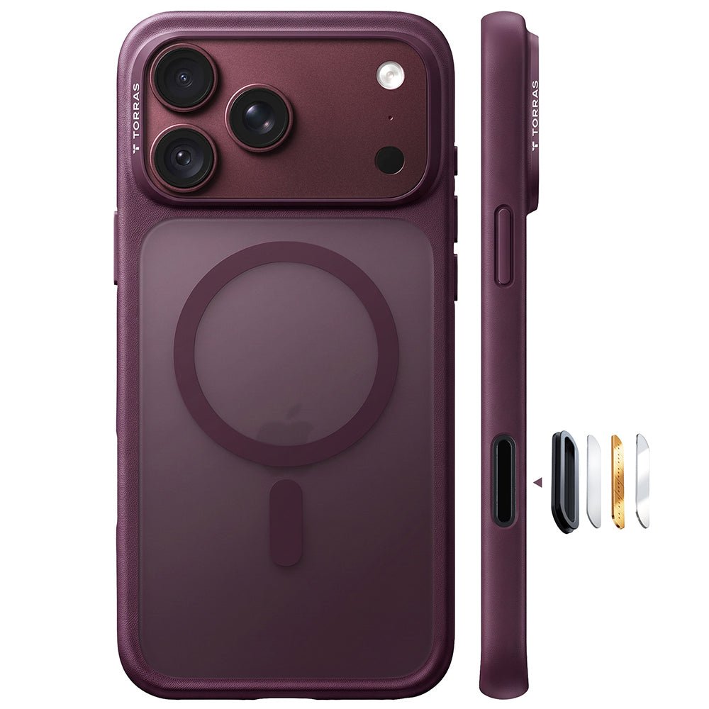 Torras iPhone 18 Pro / iPhone 17 Pro - Σκληρή Θήκη με Πλαίσιο Σιλικόνης και MagSafe - Guardian Magnetic Series - Purple