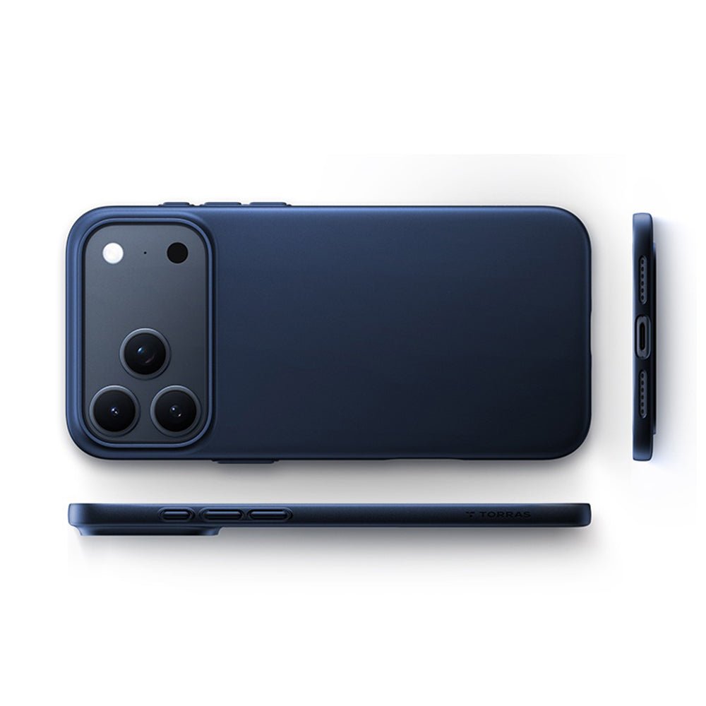 Torras iPhone 18 Pro / iPhone 17 Pro - Σκληρή Θήκη με Πλαίσιο Σιλικόνης και MagSafe - OriginFit-Mag Series - Deep Blue