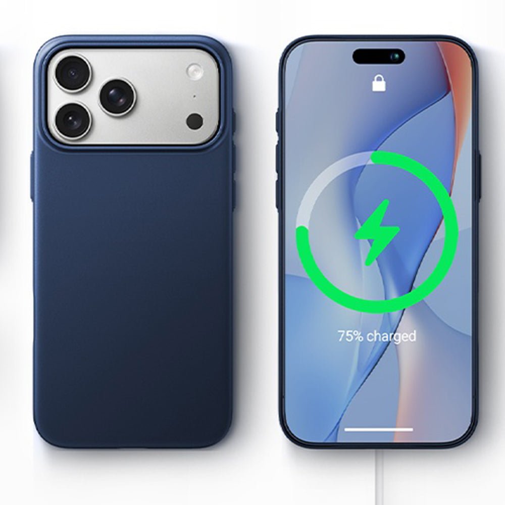 Torras iPhone 18 Pro / iPhone 17 Pro - Σκληρή Θήκη με Πλαίσιο Σιλικόνης και MagSafe - OriginFit-Mag Series - Deep Blue