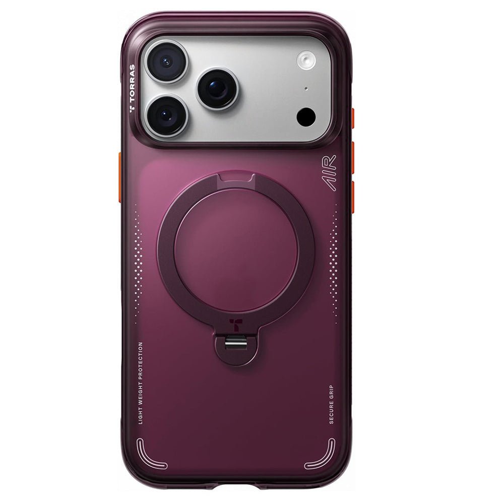 Torras iPhone 18 Pro / iPhone 17 Pro - Σκληρή θήκη με Πλαίσιο Σιλικόνης και MagSafe / Stand - Ostand Q3 Air Series - Cosmic Purple