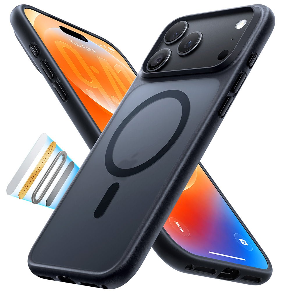 Torras iPhone 18 Pro Max / iPhone 17 Pro Max - Σκληρή Θήκη με Πλαίσιο Σιλικόνης και MagSafe - Guardian Magnetic Series - Black
