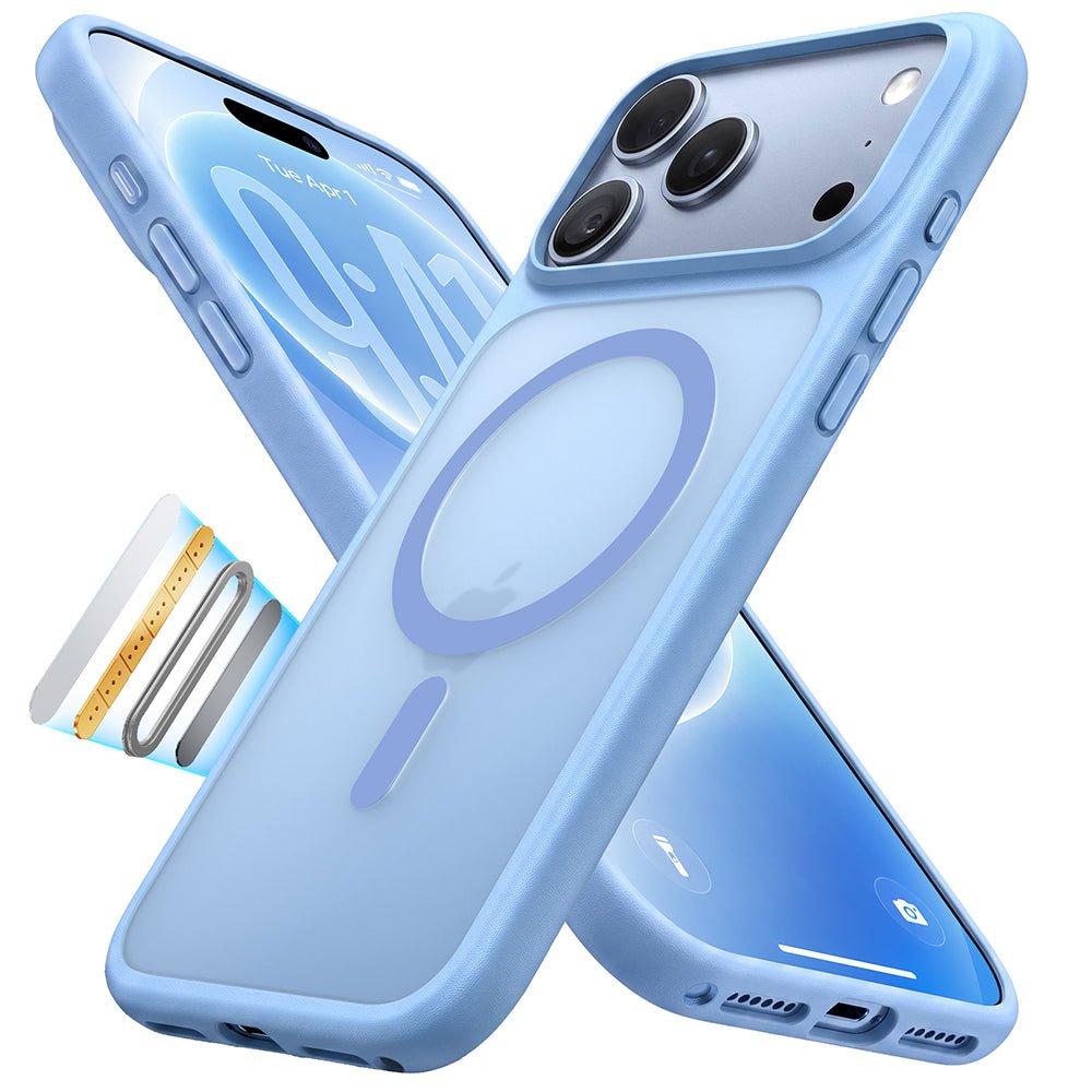 Torras iPhone 18 Pro Max / iPhone 17 Pro Max - Σκληρή Θήκη με Πλαίσιο Σιλικόνης και MagSafe - Guardian Magnetic Series - Blue
