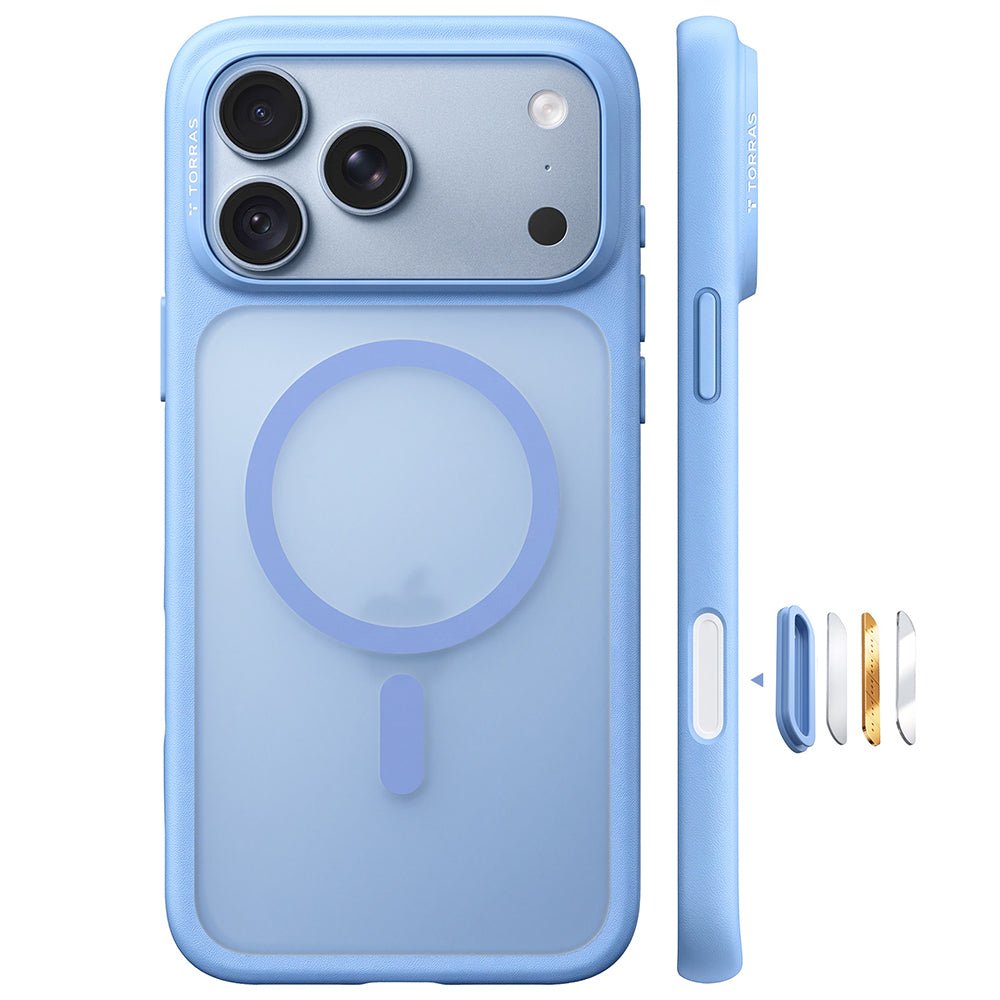Torras iPhone 18 Pro Max / iPhone 17 Pro Max - Σκληρή Θήκη με Πλαίσιο Σιλικόνης και MagSafe - Guardian Magnetic Series - Blue