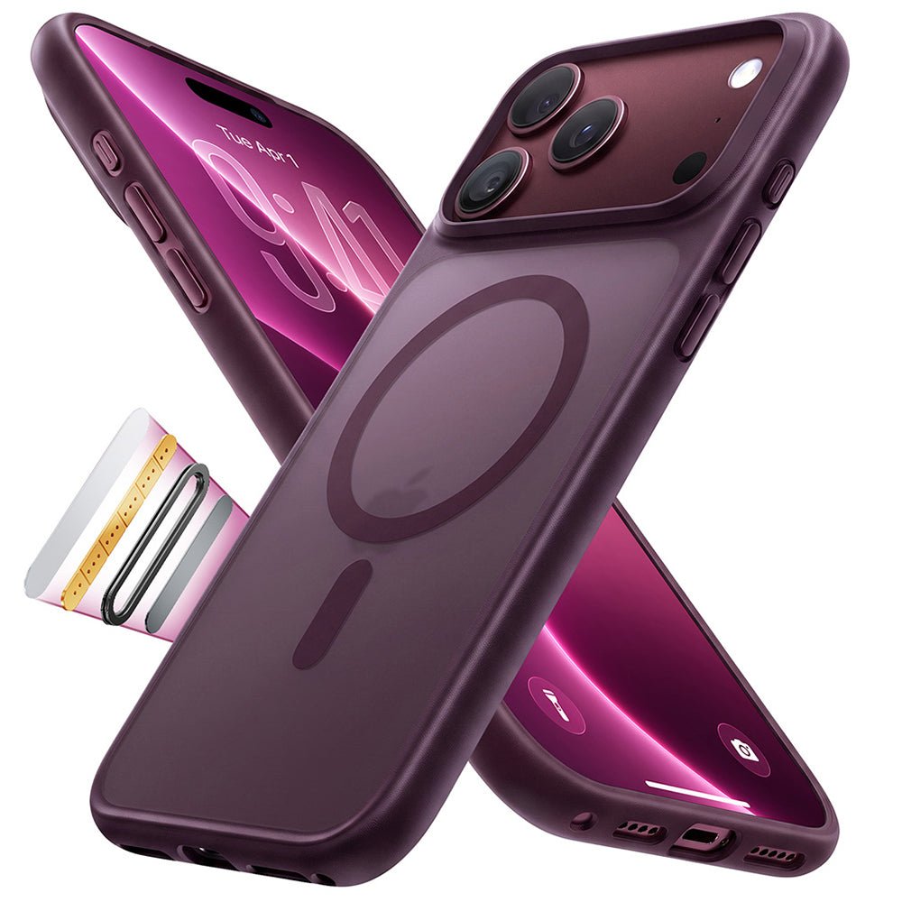 Torras iPhone 18 Pro Max / iPhone 17 Pro Max - Σκληρή Θήκη με Πλαίσιο Σιλικόνης και MagSafe - Guardian Magnetic Series - Purple