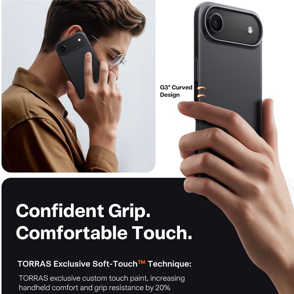 Torras iPhone Air - Θήκη Σιλικόνης με MagSafe - SlimFit Series - Black