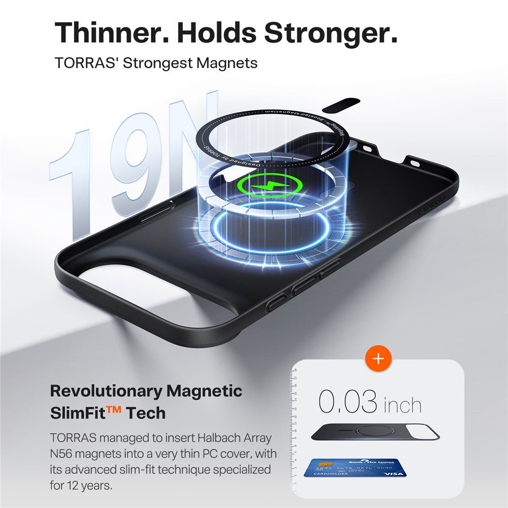 Torras iPhone Air - Θήκη Σιλικόνης με MagSafe - SlimFit Series - Black