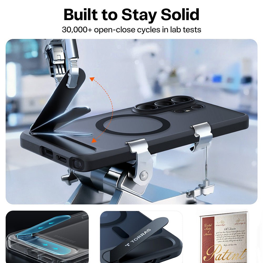 Torras Samsung Galaxy S26 Ultra - Σκληρή θήκη με MagSafe και Stand - Pstand - Black