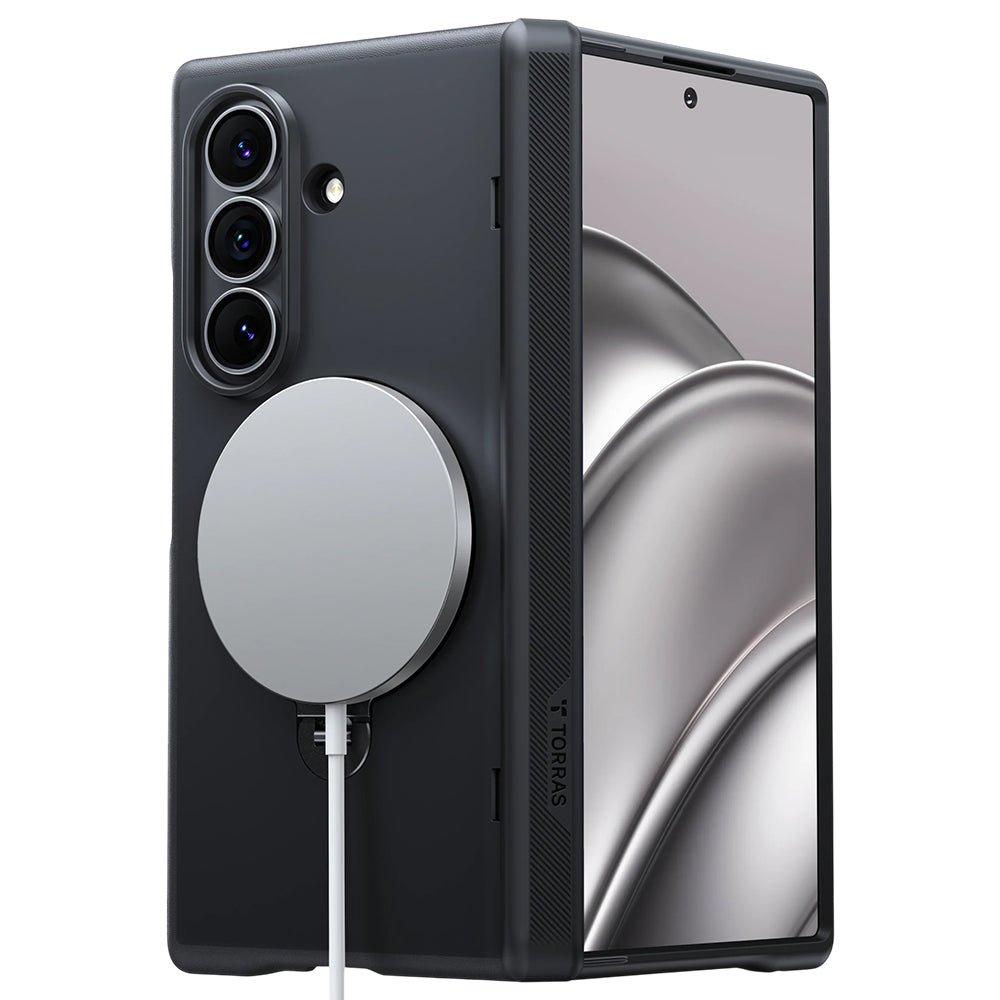 Torras Samsung Galaxy Z Fold8 Ultra - Σκληρή θήκη με Πλαίσιο Σιλικόνης και MagSafe / Stand - Ostand Q3 Spin Series - Black