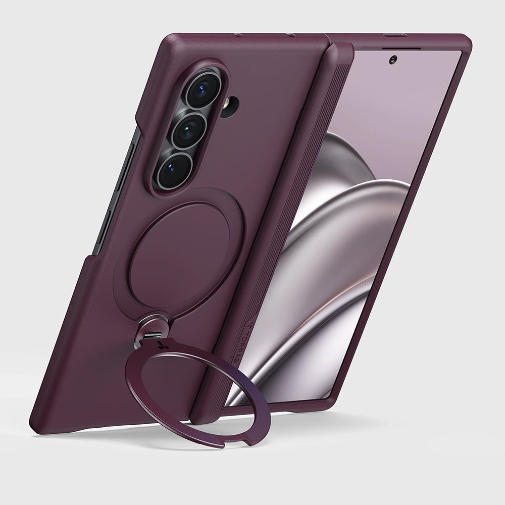 Torras Samsung Galaxy Z Fold8 Ultra - Σκληρή θήκη με Πλαίσιο Σιλικόνης και MagSafe / Stand - Ostand Q3 Spin Series - Purple