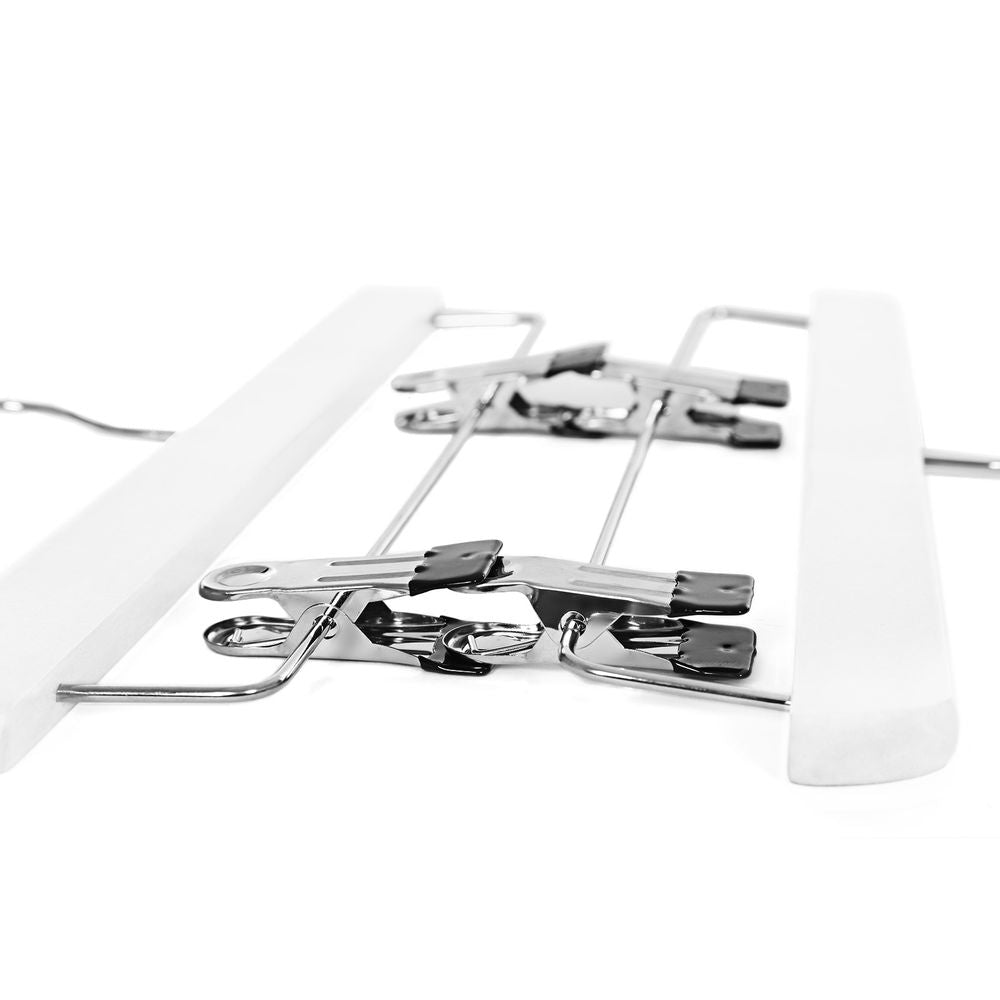 Songmics Σετ με 8 Ξύλινες Κρεμάστρες Παντελονιών - White - CRW008WT-8